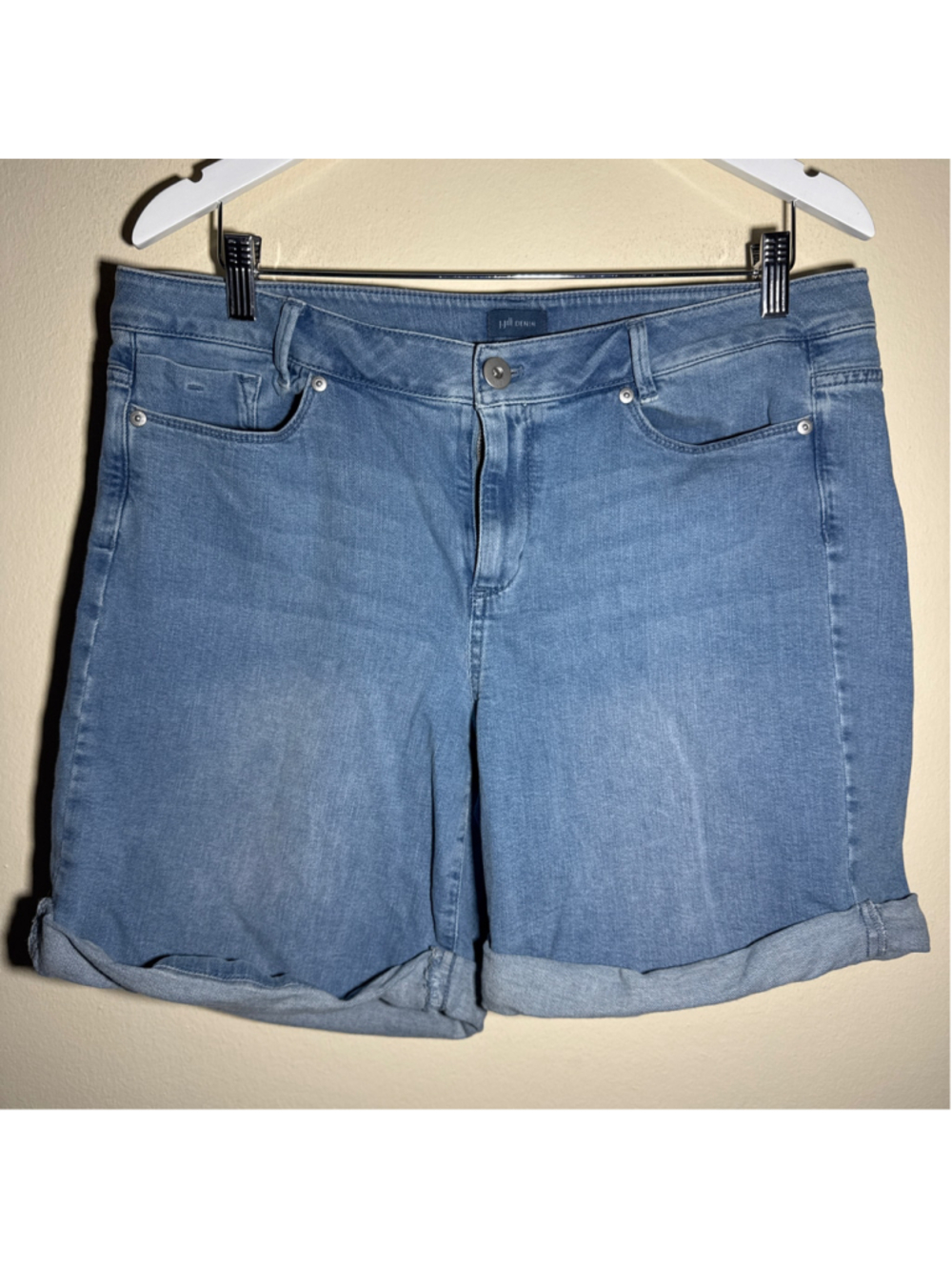 Women's J.Jill Denim Jean Shorts Blue Size 14 inseam 7”